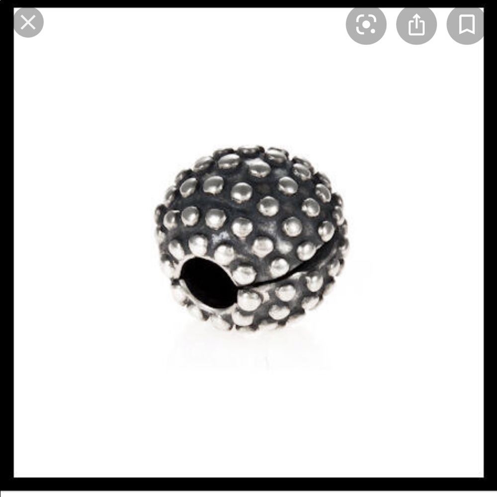 PANDORA Studded 925 Sterling Silver Charm